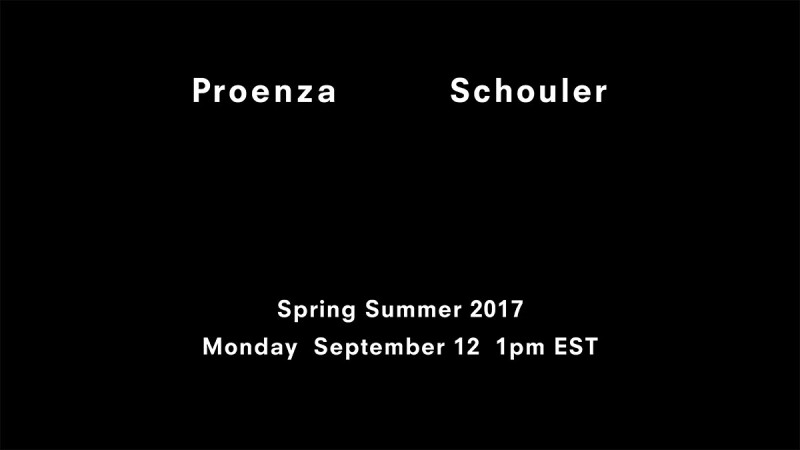 【紐約時裝週Live】Proenza Schouler春夏大秀倒數：9月13日凌晨一點正式登場！