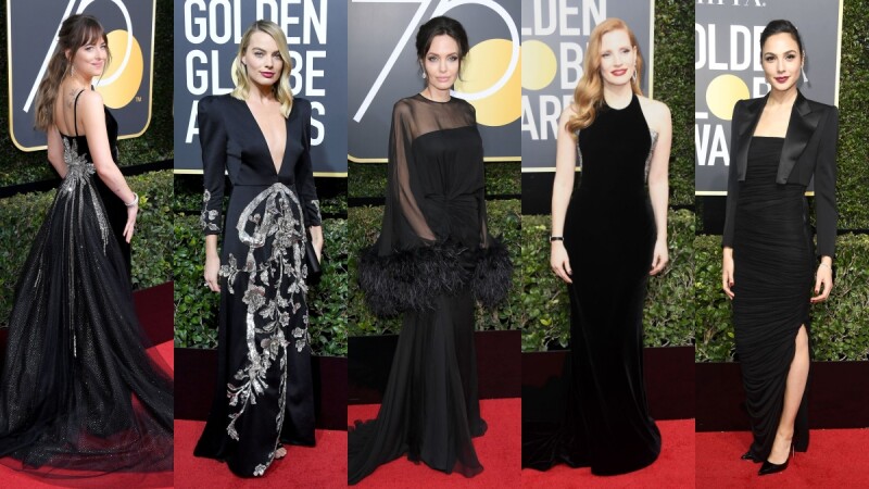 黑色禮服竟能有這麼多種變化！裘莉、蓋兒加朵、瑪格羅比…金球獎第75屆紅毯直擊