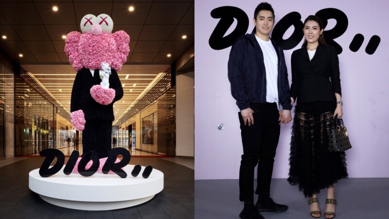 又有新的打卡點啦！高四米、由一萬朵擬真牡丹與玫瑰打造的藝術裝置「KAWS BFF」，為台北Dior Men Pop-Up Store揭開序幕！