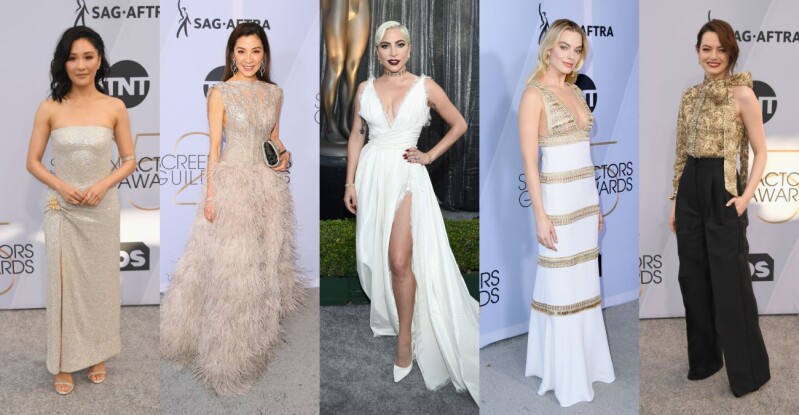 白金配色成性感大勢！Lady Gaga、瑪格羅比、楊紫瓊…美國演員工會獎紅毯造型特輯