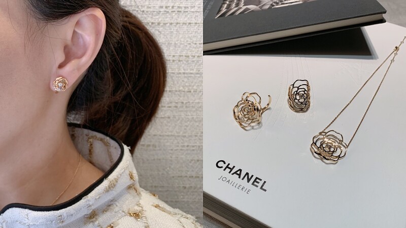 【試戴報告】Chanel《Bouton de Camélia》高級珠寶系列新款，指間戒、單邊耳夾、頸鍊…優雅時髦又好搭！（2019年新品）