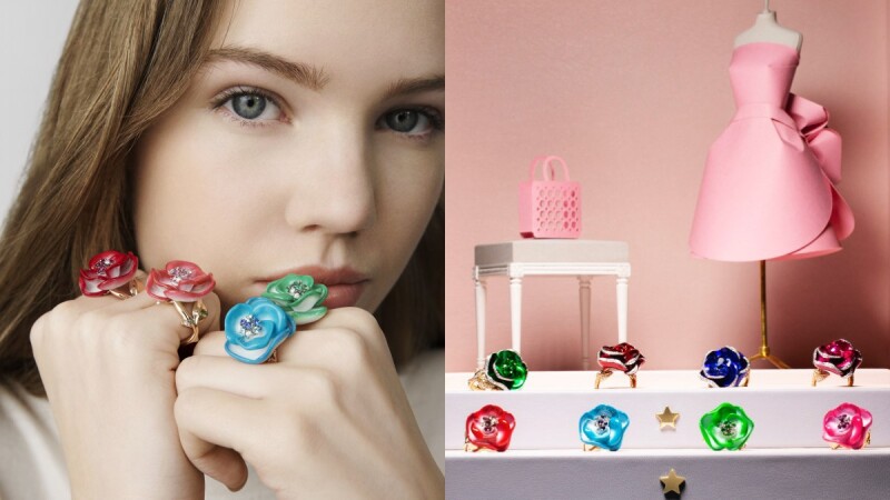 就愛這絢麗且奪目的珠寶戒指！以迪奧先生鍾愛的玫瑰，譜出專屬於Dior女性的華麗交響曲！