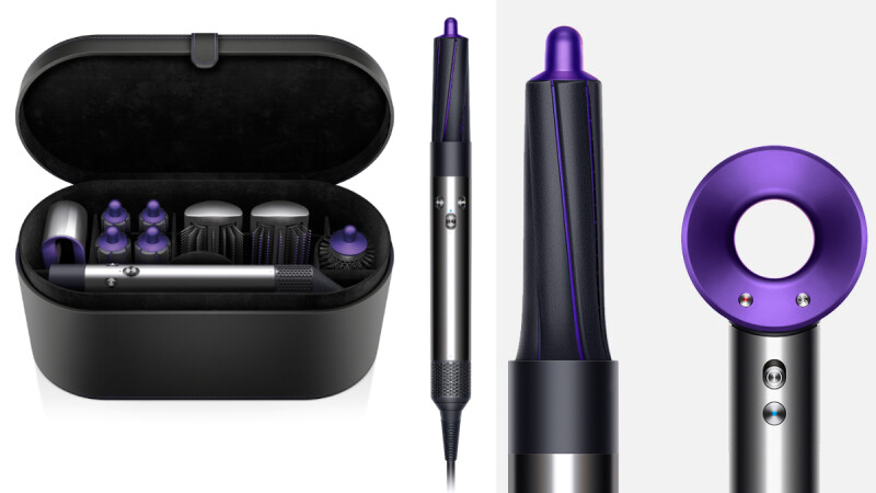 地表最強Dyson Airwrap™ 捲髮器推出限定紫，加上高貴黑色皮革盒，絕美到哭！