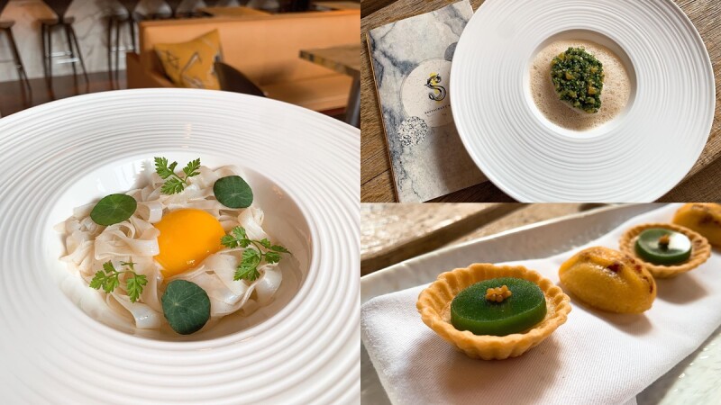 S Hotel《S Restaurant & Bar》全新菜單登場!蛋黃花枝麵、石頭牛奶干貝......每一道都像浪漫藝術品
