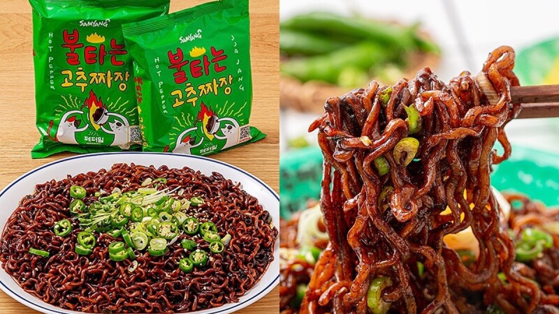 史上最辣!韓國推「辣椒炸醬泡麵」裡面加入滿滿的青陽辣椒,如著火般的辣度