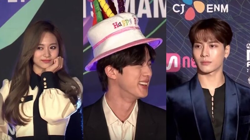 2019MAMA韓流音樂盛事來了!BTS防彈少年團Jin俏皮戴生日帽,TWICE子瑜、GOT7王嘉爾等紅毯比帥比美