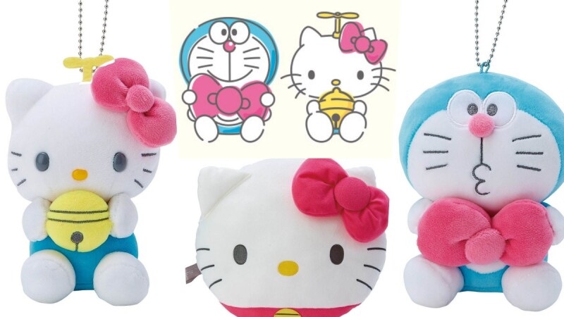 最萌聯名!哆啦A夢X Hello Kitty攜手推出15款聯名商品,Hello Kitty戴上竹蜻蜓萌度爆表