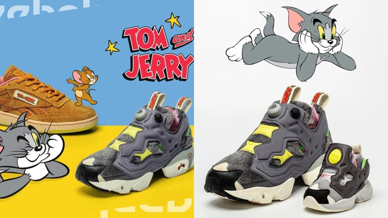 Reebok X 湯姆貓與傑利鼠聯名系列誕生，明星鞋款INSTAPUMP FURY還可以摸到湯姆貓的毛