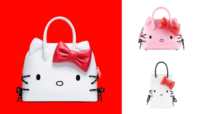 BALENCIAGA的Hello Kitty包即將開賣啦！立體的Q彈蝴蝶結實在好萌啊