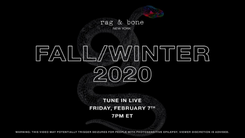 2020秋冬紐約時裝週｜Rag & Bone時裝秀直播線上看！將在2/8 早上8點登場
