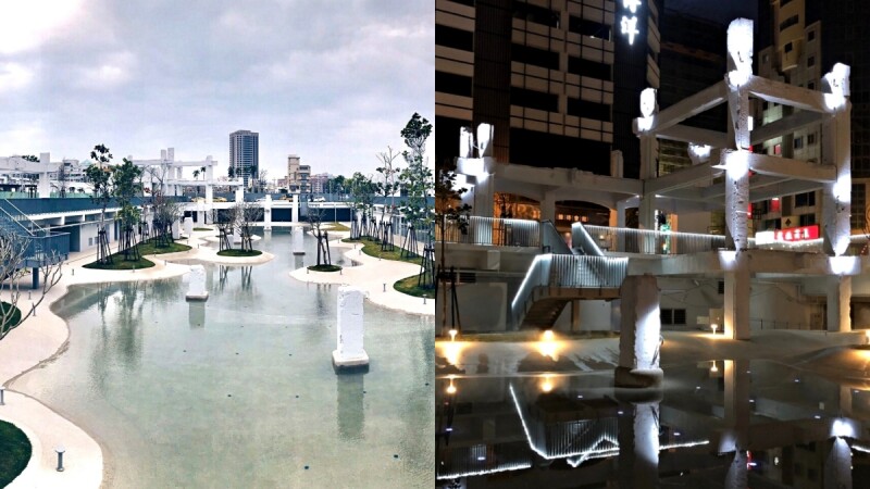 【台南景點】世界7大最期待公園!「河樂廣場」藏潟湖景色美呆,日夜水中倒映超夢幻