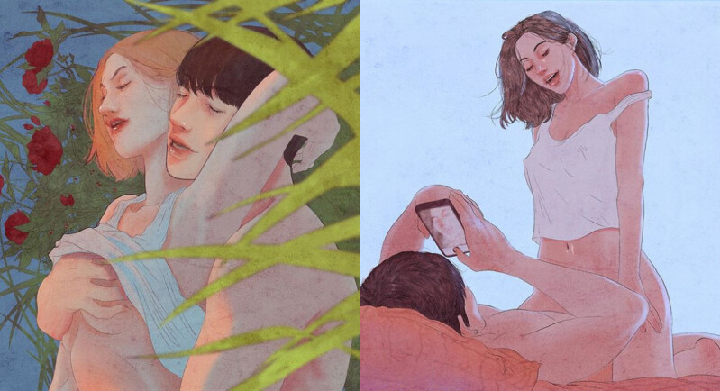  有點色色有點甜！韓國IG情慾插畫家김수민，描繪男女間的親密視角，讓人臉紅心跳！