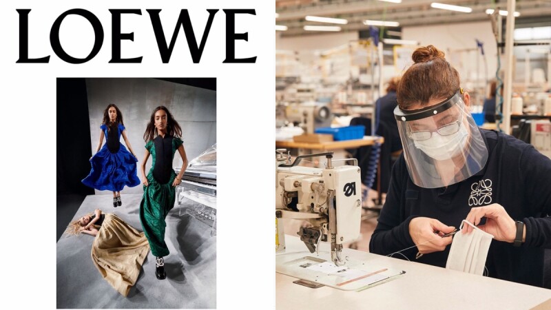 加油！Loewe捐10萬片外科口罩供給西班牙前線醫護，馬德里工坊為自家員工與家人生產布口罩