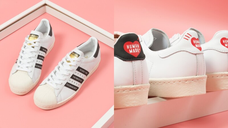 三斜線佈滿迷你鏤空愛心!adidas Originals X Human Made聯名系列台灣也買得到
