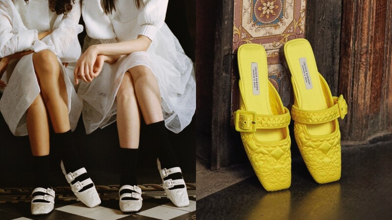 Charles＆Keith攜手丹麥品牌Cecilie Bahnsen推聯名鞋！繡花瑪莉珍鞋的復古韻味真的很燒