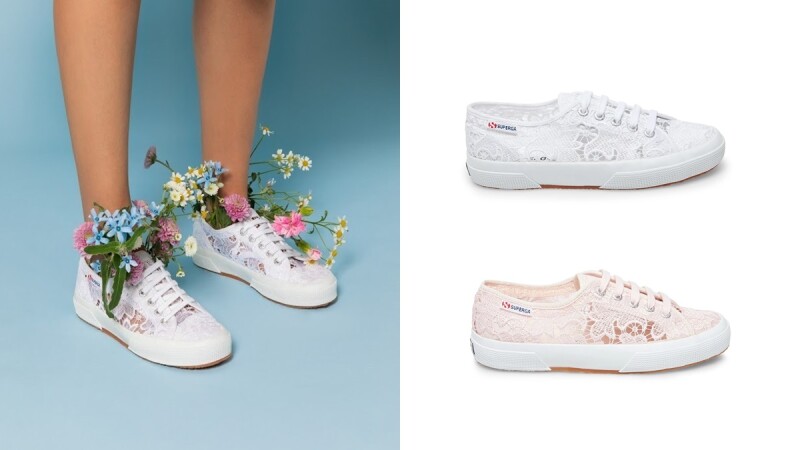 經典小白鞋換上蕾絲面料！Superga推出最新春夏系列，不只純白還有粉嫩色系