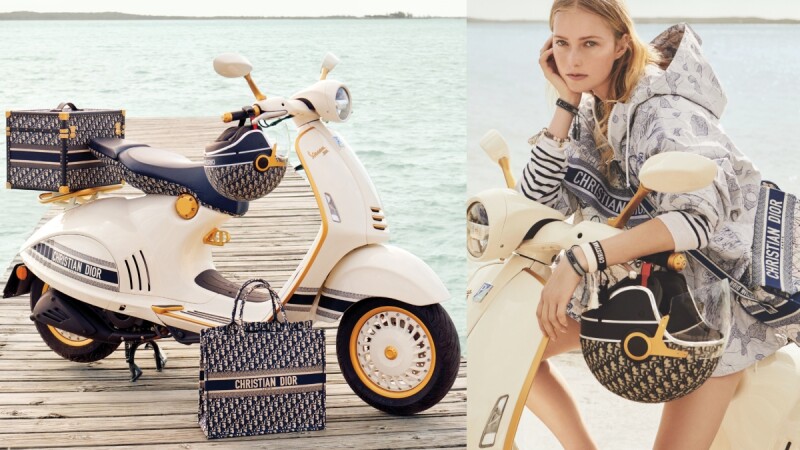 超狂聯名再一發！Dior聯手偉士牌Vespa推出聯名摩托車等老花週邊商品，點入看上市日期與購買通路