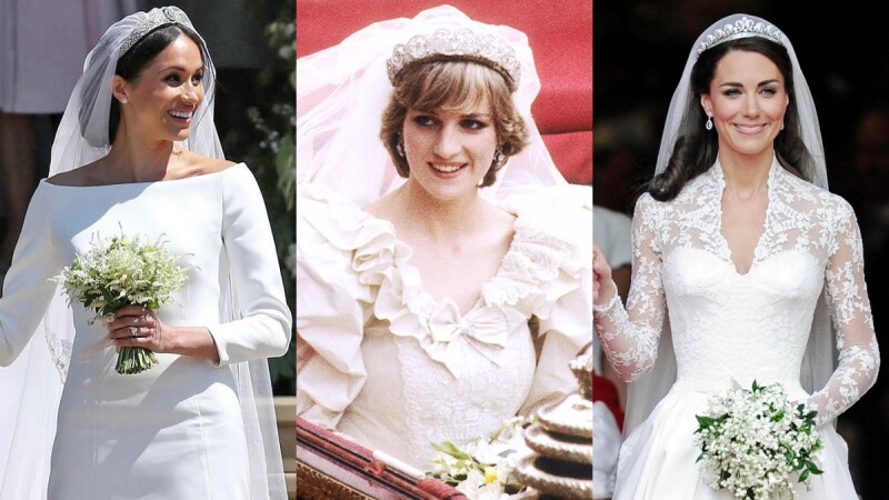 黛安娜、凱特、梅根，三位英國王妃婚紗背後隱藏的秘密故事絕對令你感到驚呼與欽佩！