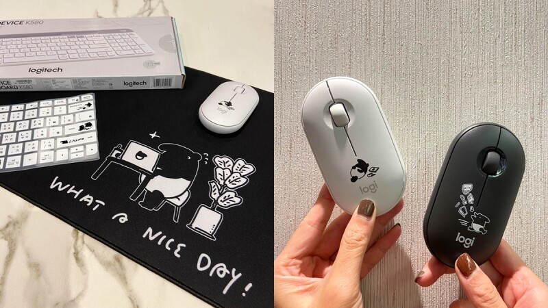 上班再也不憂鬱!羅技LogitechX馬來貘推聯名鵝卵石滑鼠、藍芽無線鍵盤,厭世神情、下班一秒逃跑太有共鳴