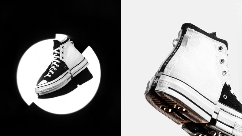 極簡控必收！Converse推出全新黑白拼接Chuck 70帆布鞋，還有米白拼接橘色款