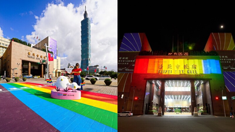台北市政府挺同志大遊行！3小時「彩虹燈光投影秀」登場，配上地景「彩虹起跑線」擁抱多元