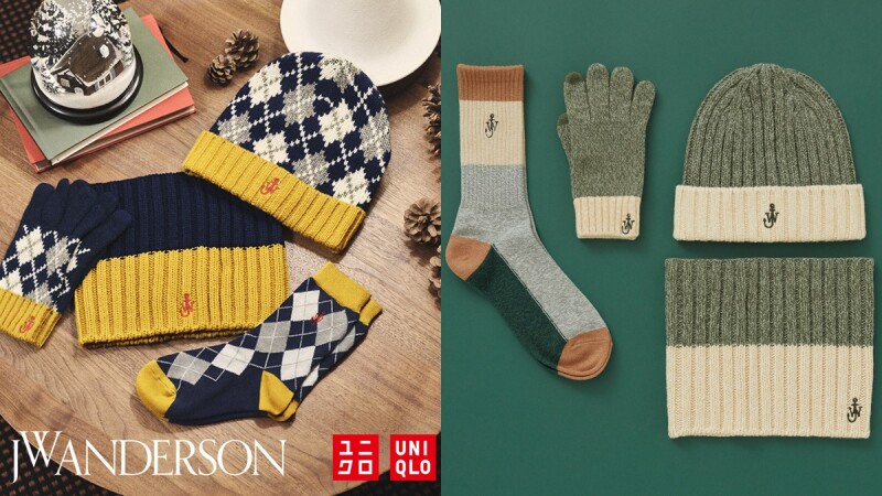 Uniqlo再聯手JW Anderson打造節日配件系列！毛帽、手套、脖圍、冬襪超齊全，台幣290元就能購入