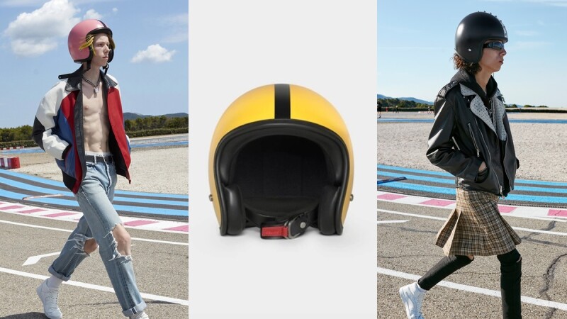 機車族注意！CELINE新春系列推出安全帽，黑、銀、黃、粉讓你挑，售價一併公開