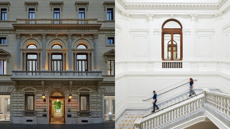 Apple Via del Corso果粉此生必訪Apple Store!改建19世紀羅馬古蹟宮殿,數千小時修復幾何天花板、重現藝術品