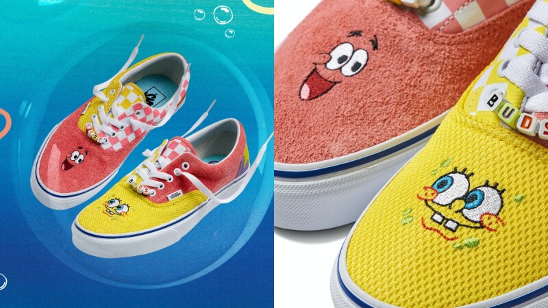 集合海綿寶寶、派大星!Vans將明星球鞋Old Skool、Era、SK8-Hi推出萌趣聯名系列,還有棋盤格後背包、腰包