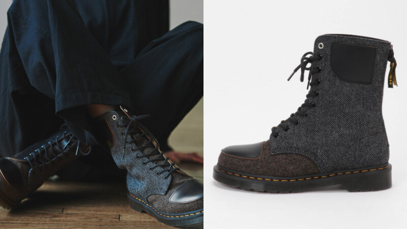 山本耀司主理品牌Y’s攜手Dr. Martens推出秋冬馬汀靴！軟呢拼接皮革面料，來雙不一樣的個性短靴