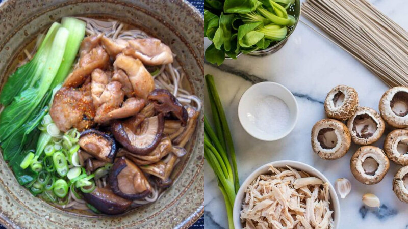 低脂少油懶人餐—香菇雞肉燜蕎麥麵食譜來了!3步驟完成,美味又吃不胖!