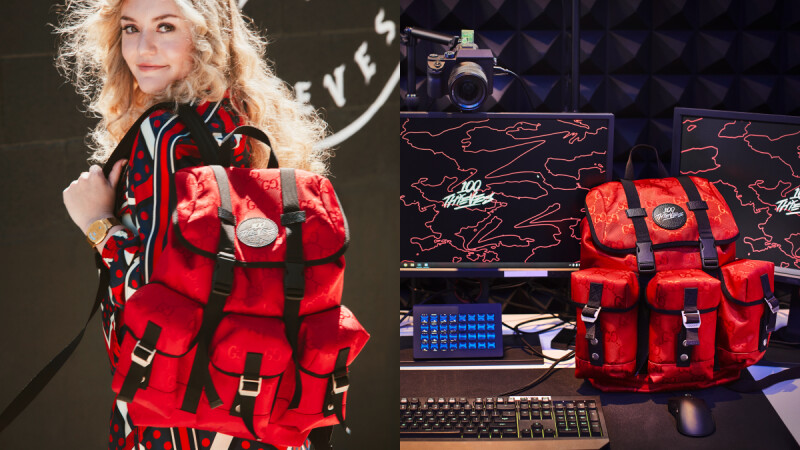 Gucci跨界攜手電競組織100 Thieves推出環保後背包！熾熱暖陽紅色，全球只有200個