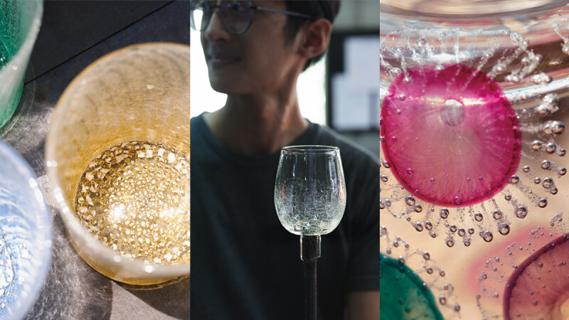 丁右尉 Dinglass ,見證玻璃呼吸的創造者,獨創銀澄氣泡吹製系列