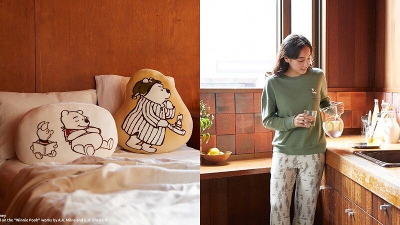 Uniqlo小熊維尼聯名家居系列，軟萌睡衣、抱枕和拖鞋超欠買（附售價＋開賣日