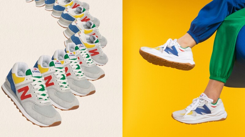 New Balance四度聯手洛杉磯紅牌Staud,為NB574、NB5740換上復古繽紛新衣