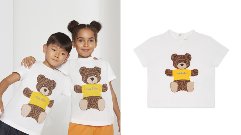 Fendi超暖心FF老花泰迪熊T-Shirt官網開賣，攜手非營利組織Make-A-Wish一起做慈善