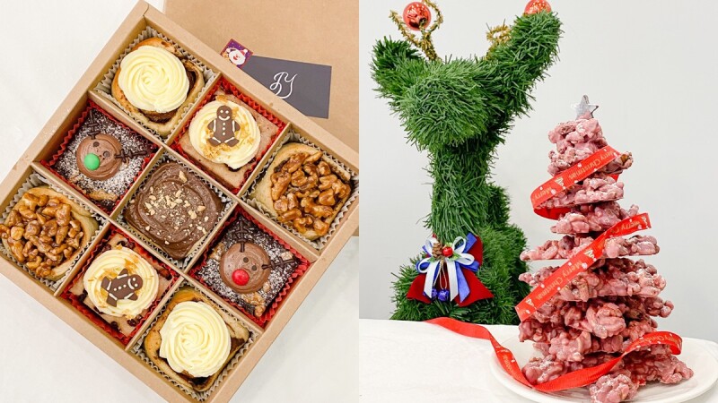 JYL Chocolatier推耶誕限定肉桂捲蛋糕禮盒！還有粉紅巧克力聖誕樹