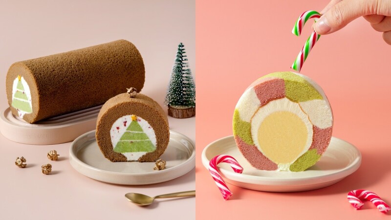 聖誕樹變生乳捲！金帛手製推2款耶誕限定甜點，抹茶搭配草莓好吃又好拍