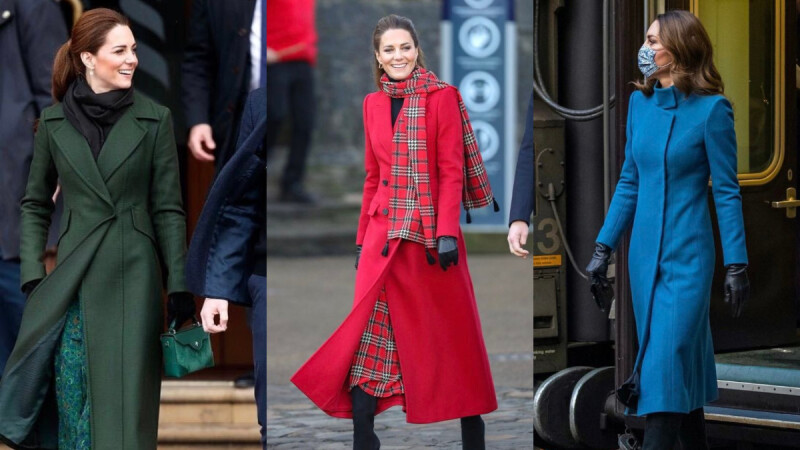 穿搭小學堂│「凱特王妃」Kate Middleton 冬日大衣穿搭解析，同色調、英倫格紋...教妳搭出英國皇室高級感 