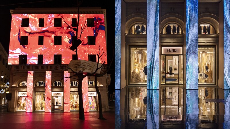 Fendi各國店鋪換上耶誕新裝，羅馬、巴黎、倫敦旗艦店的大理石外牆美翻天