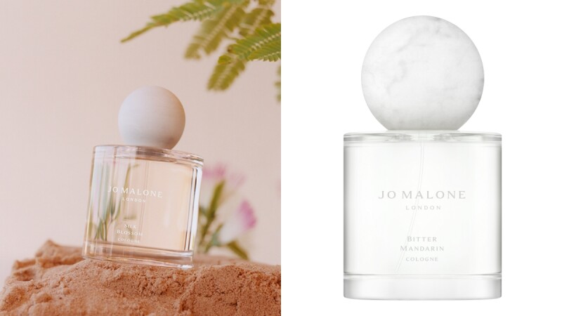 Jo Malone London地中海花園系列香水，透明瓶身+白色大理石瓶蓋太