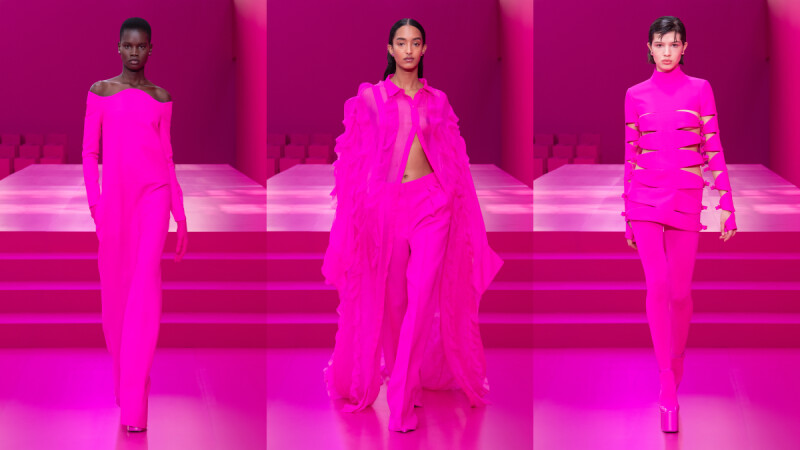 2022秋冬巴黎時裝週|Valentino粉色旋風來襲，放大視覺感官的單色世界