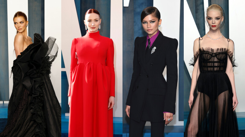 2022奧斯卡最美紅毯＋慶功宴造型集結：千黛亞俐落西裝、安雅泰勒喬伊神秘網紗面罩