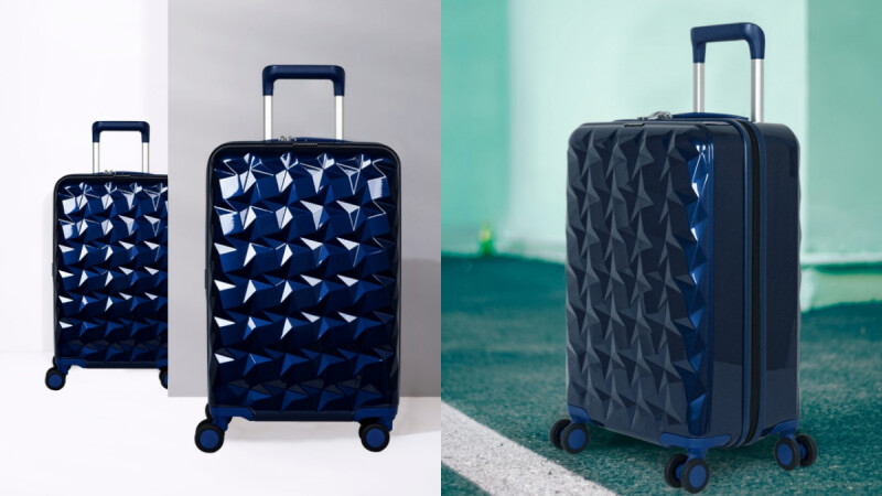 CROWN 2022行李箱全新「璀璨鏡面箱」菱格紋幾何切面還有神秘午夜藍色