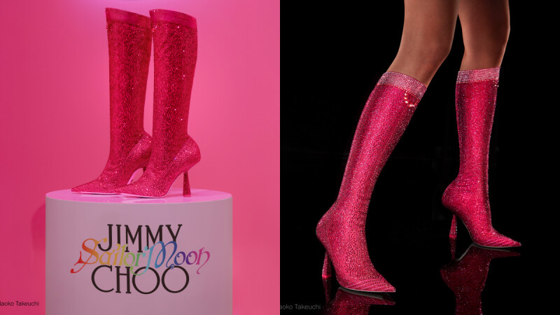Jimmy Choo美少女戰士30週年紀念款，完美重現月光仙子同款粉紅靴！