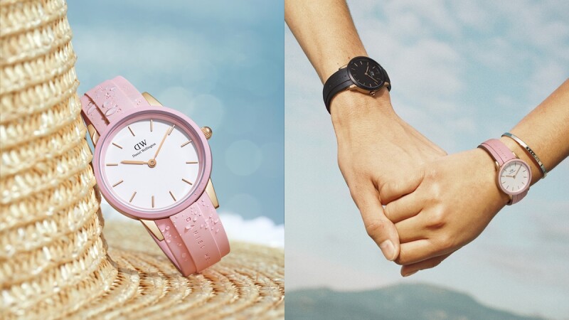 DW夢幻系手錶再一支！千禧粉膠腕錶可登山、可戲水，磨砂金點綴太美