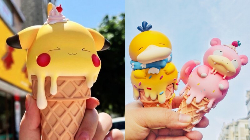 皮卡丘冰淇淋熱到融化！5款寶可夢雪糕模型一次看，可達鴨、呆呆獸超可愛