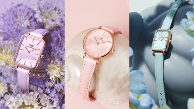 DW兩大明星手錶換上浪漫春日配色：櫻花粉、鈴花藍和薰衣草紫太夢幻