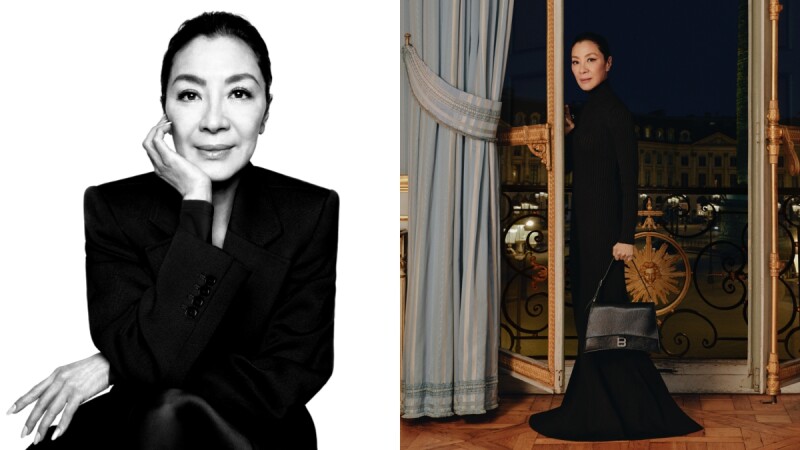 Balenciaga品牌大使再+1!奧斯卡影后楊紫瓊接棒,黑白氣勢官宣照曝光