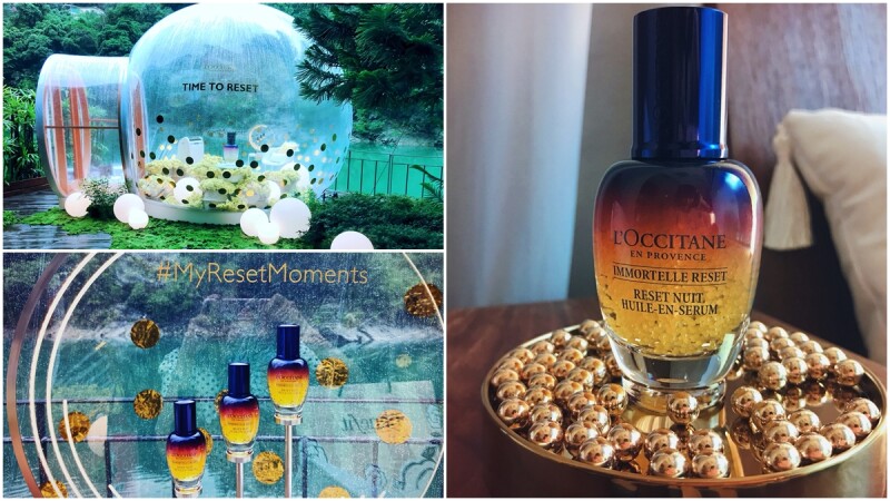 含有超過3,000顆光微導晶球「星光瓶」！歐舒丹首支雙質地前導精露，選在療癒泡泡屋夢幻發表